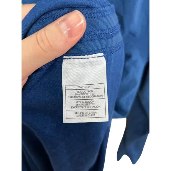 Nike Fit-Dry ACG Long Sleeve T-Shirt Blue Size Small Cotton Blend Crewneck Men’s - Picture 4 of 5